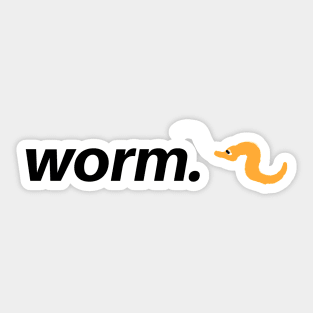 orange worm on a string Sticker